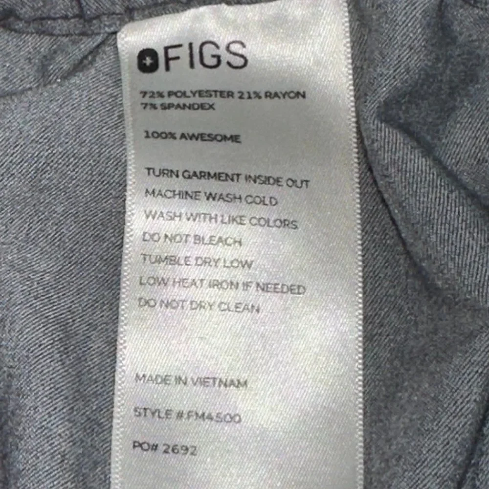 Men's FIGS Pisco Basic Scrub Pants™ Graphite Size‎ Medium